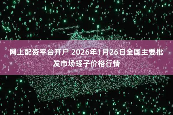 网上配资平台开户 2026年1月26日全国主要批发市场蛏子价格行情
